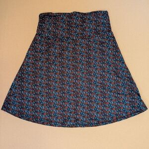 Toad&Co Blue and Brown A-Line Skirt